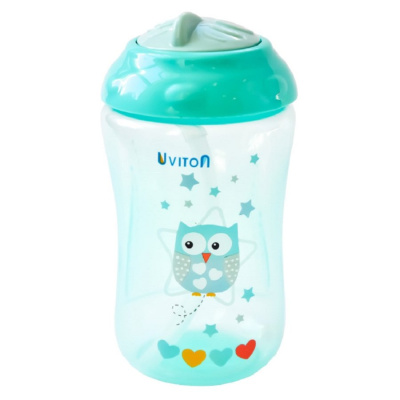 Поильник-непроливайка Sport 300 мл Uviton 0089/01 зелёный/розовый 01